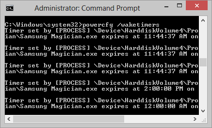PowerCfg: Wake Timers
